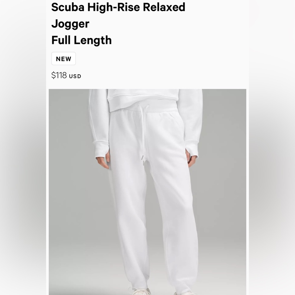 Lululemon Scuba High Rise Relaxed Jogger - 10